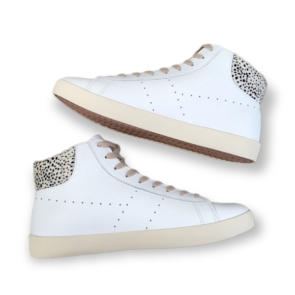 Gola Classics Women's Nova High Safari Sneakers White Cheetah Nude 9 NWOT - Picture 4 of 8